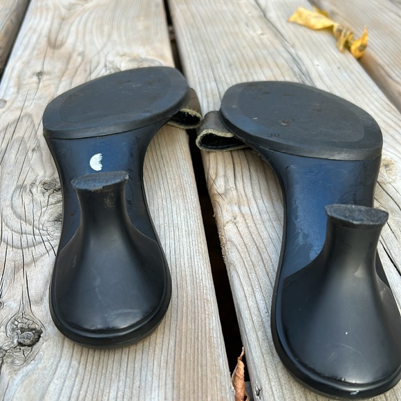 Leather sandals little heal - Picture 3 of 4